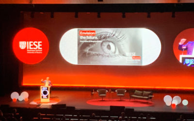 Visual impact scenery with projection on three circular format screens for the IESE Global Alumni Reunion
