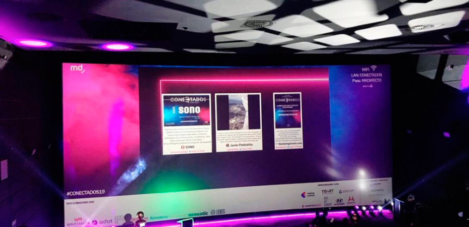 SONO, proveedor audiovisual para el evento Conectados de Marketing Directo en Madrid