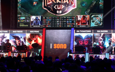 Eight maximum resolution LED screens for the main stage of the NiceOne Barcelona egaming festival